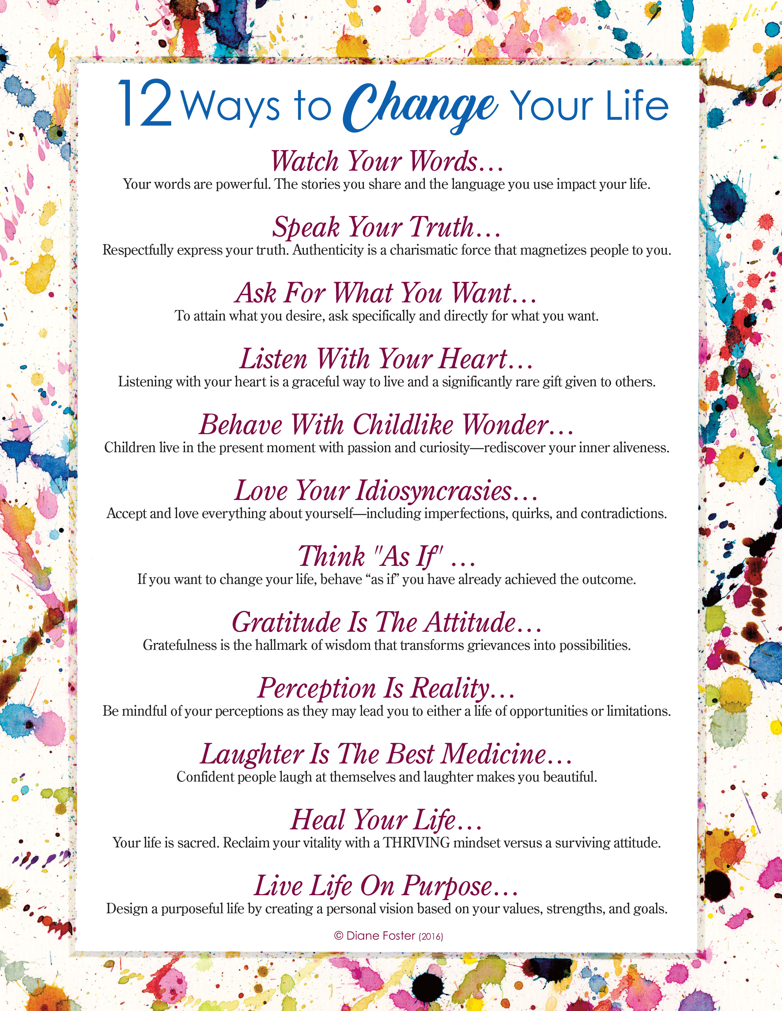 12 Ways to Change Your Life